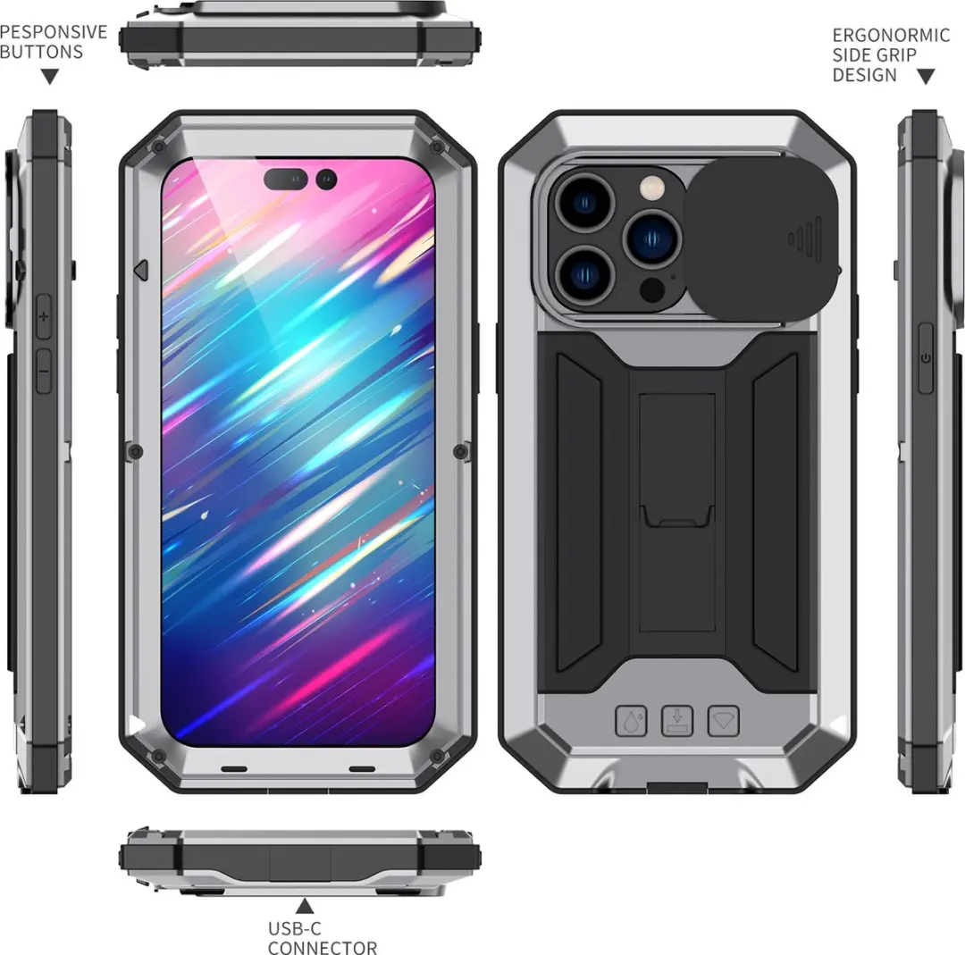 Fonu Stofdicht Hoes iPhone 14 Pro 10460 - Zilver