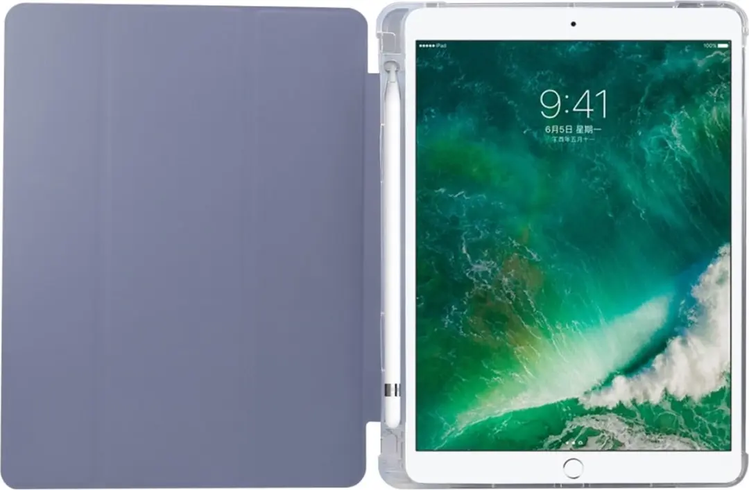 Fonu Shockproof Folio Case iPad Air 2 2014 - 9.7 inch - Lavendel