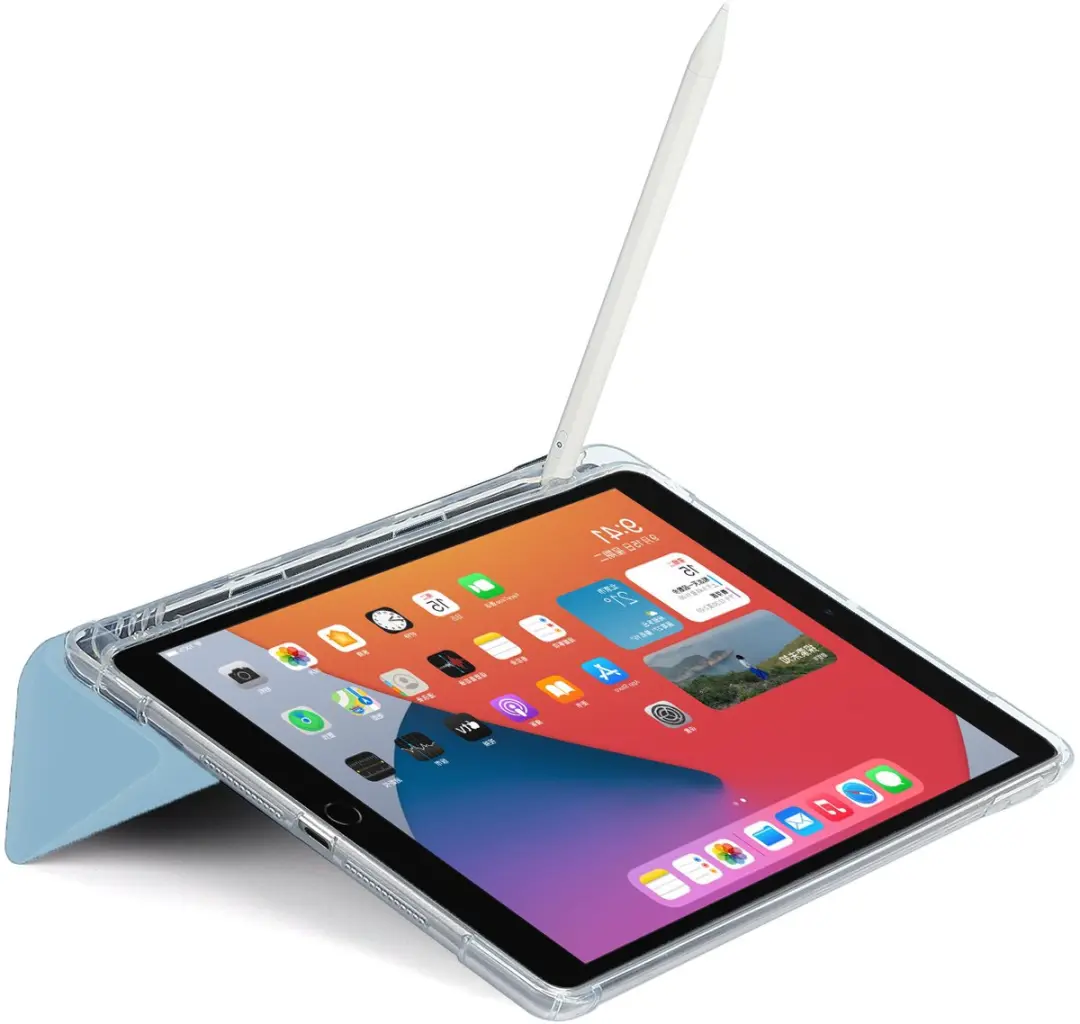 Fonu Shockproof Bookcase Hoes iPad Air 1 2013 - 9.7 inch - Lichtblauw