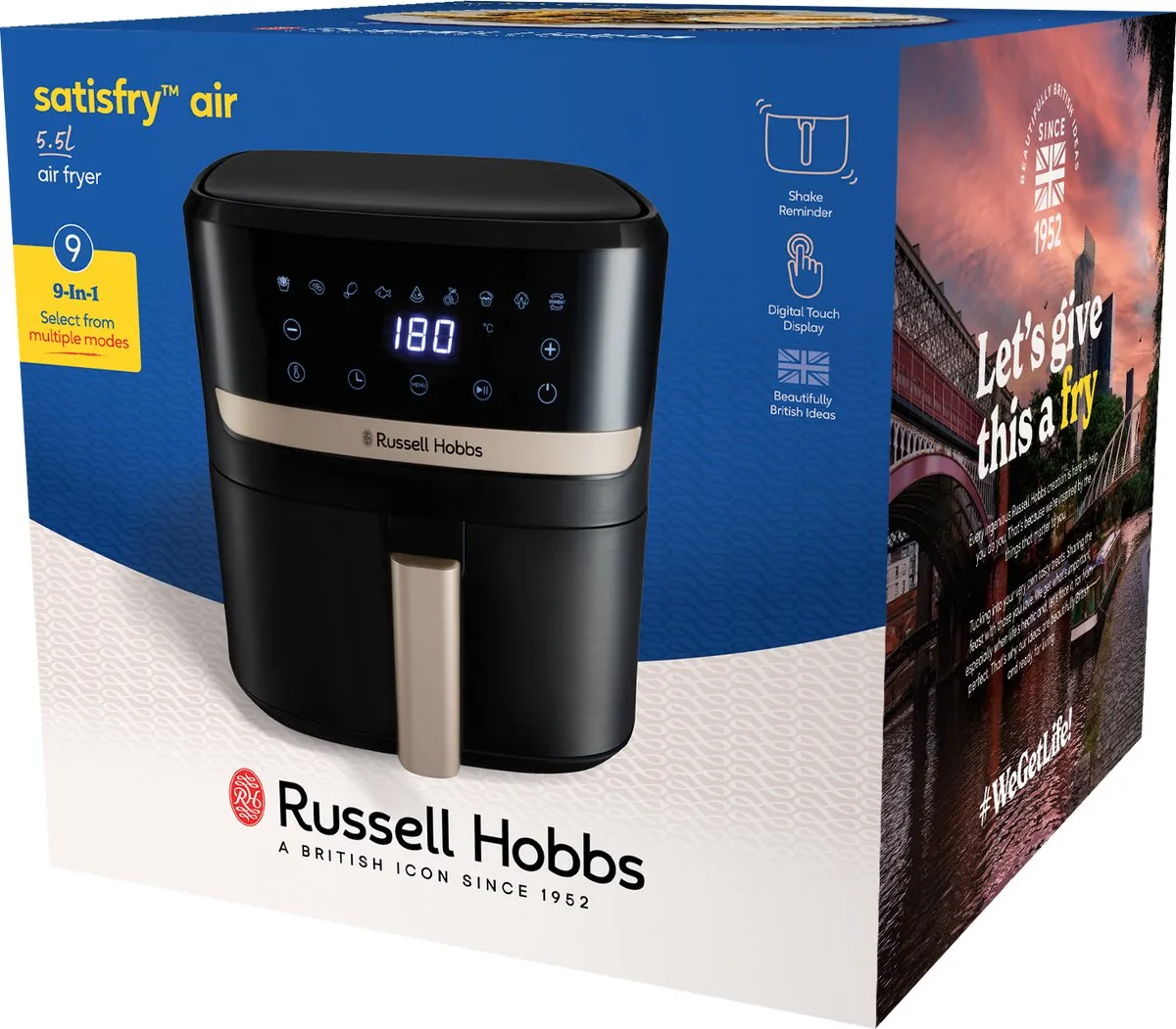 Russell Hobbs Satisfry 5.5L Airfryer - Heteluchtfriteuse - 27620-56