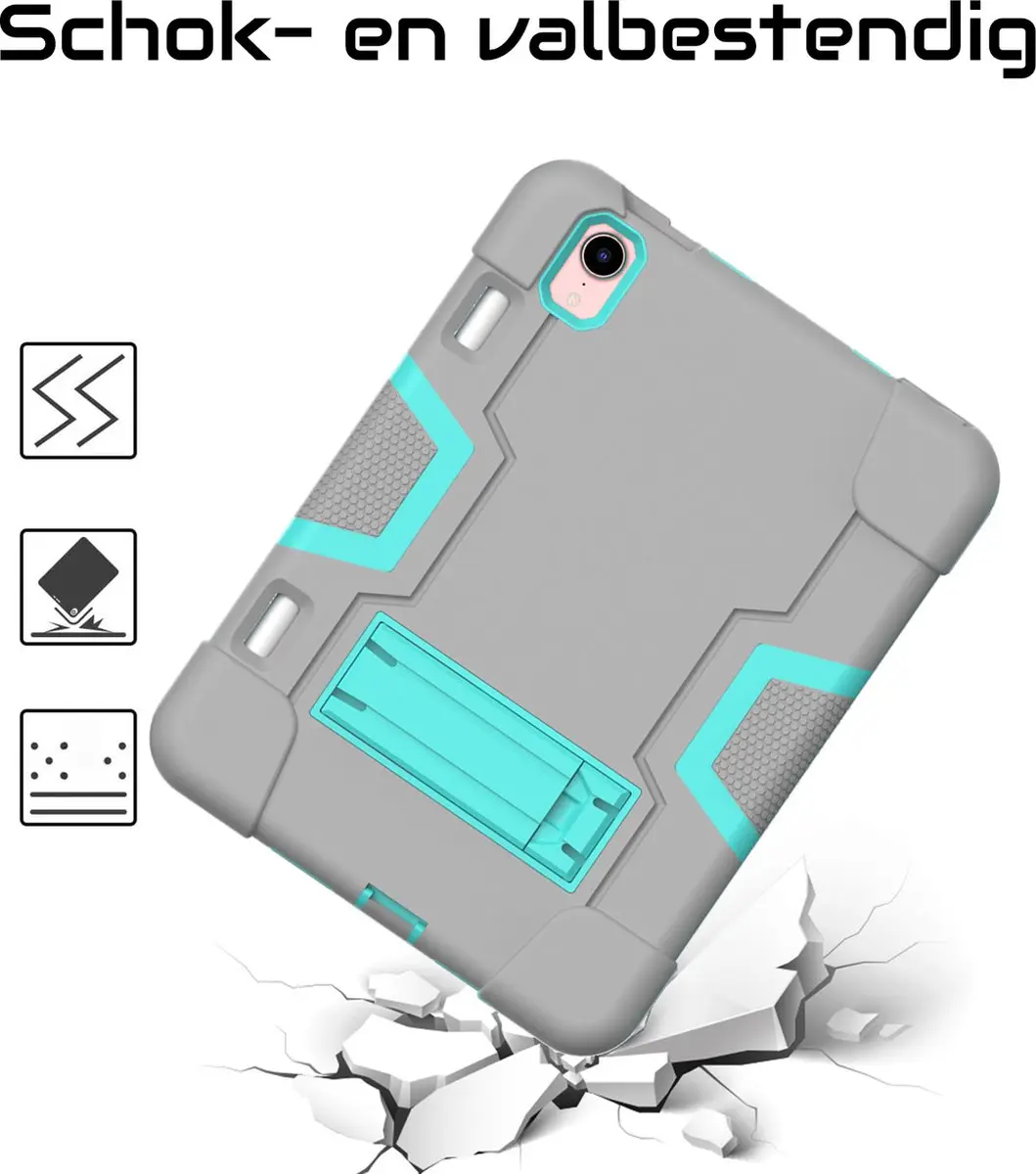 Fonu Shockproof Standcase Cover 8361 - iPad Mini 6/7 Grijs