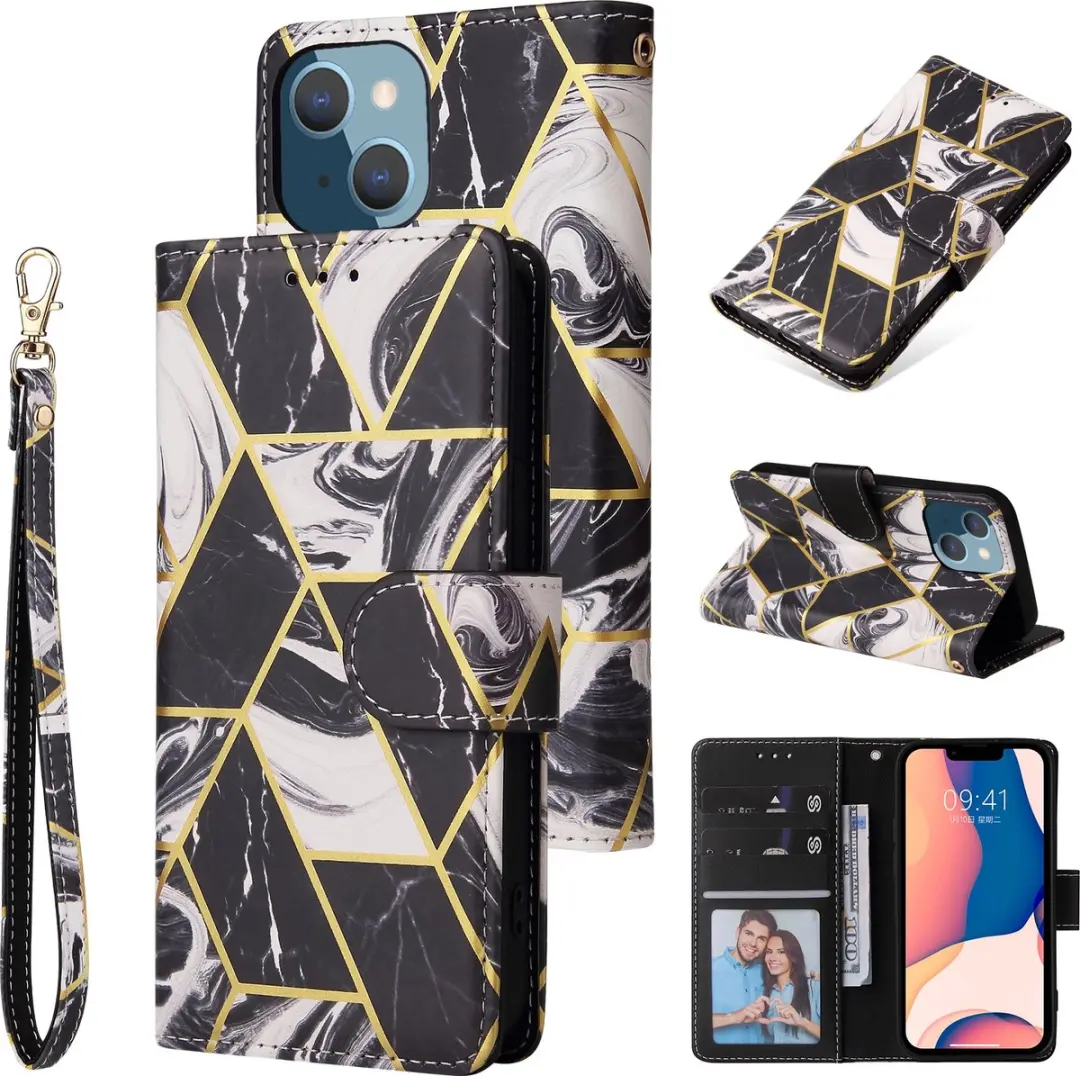 Fonu Marmer Bookcase iPhone 14 Plus Hoesje