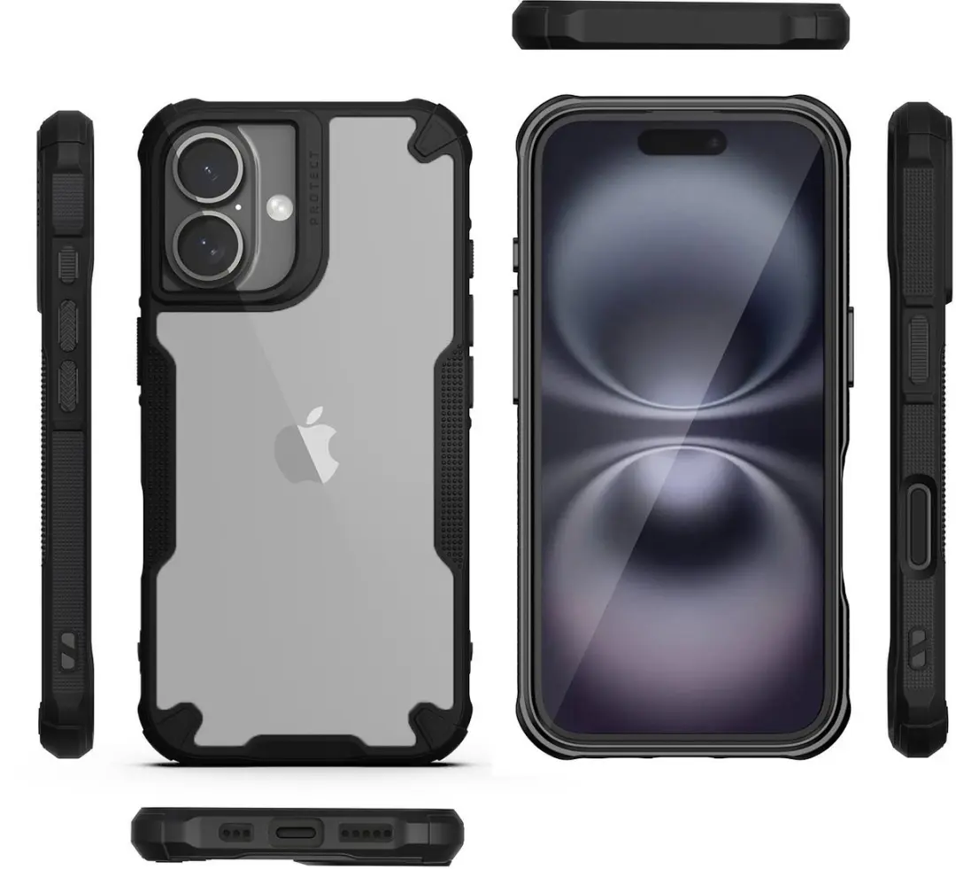 Fonu Hybrid X iPhone 16 Plus Hoesje - Transparant
