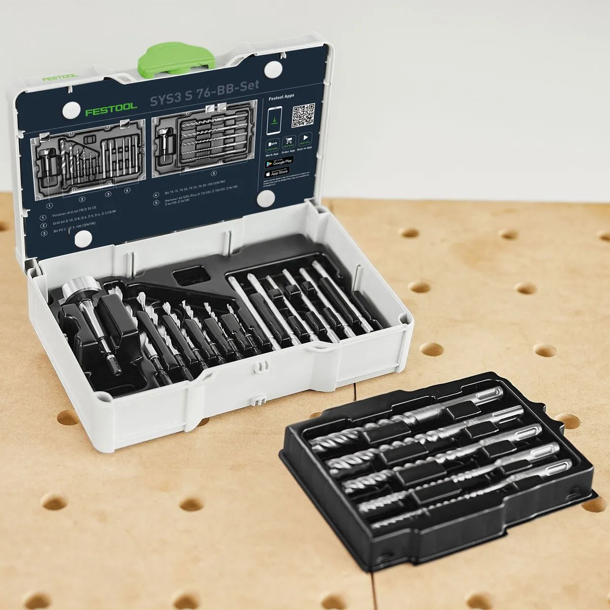 Festool SYS3 S 76-BB Bit- en boorset - 18 Stuks