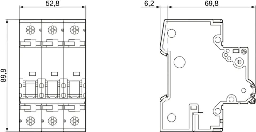 Siemens Automaat LS 63 3P 6A C 10kA 5SY4306-7 - Grijs