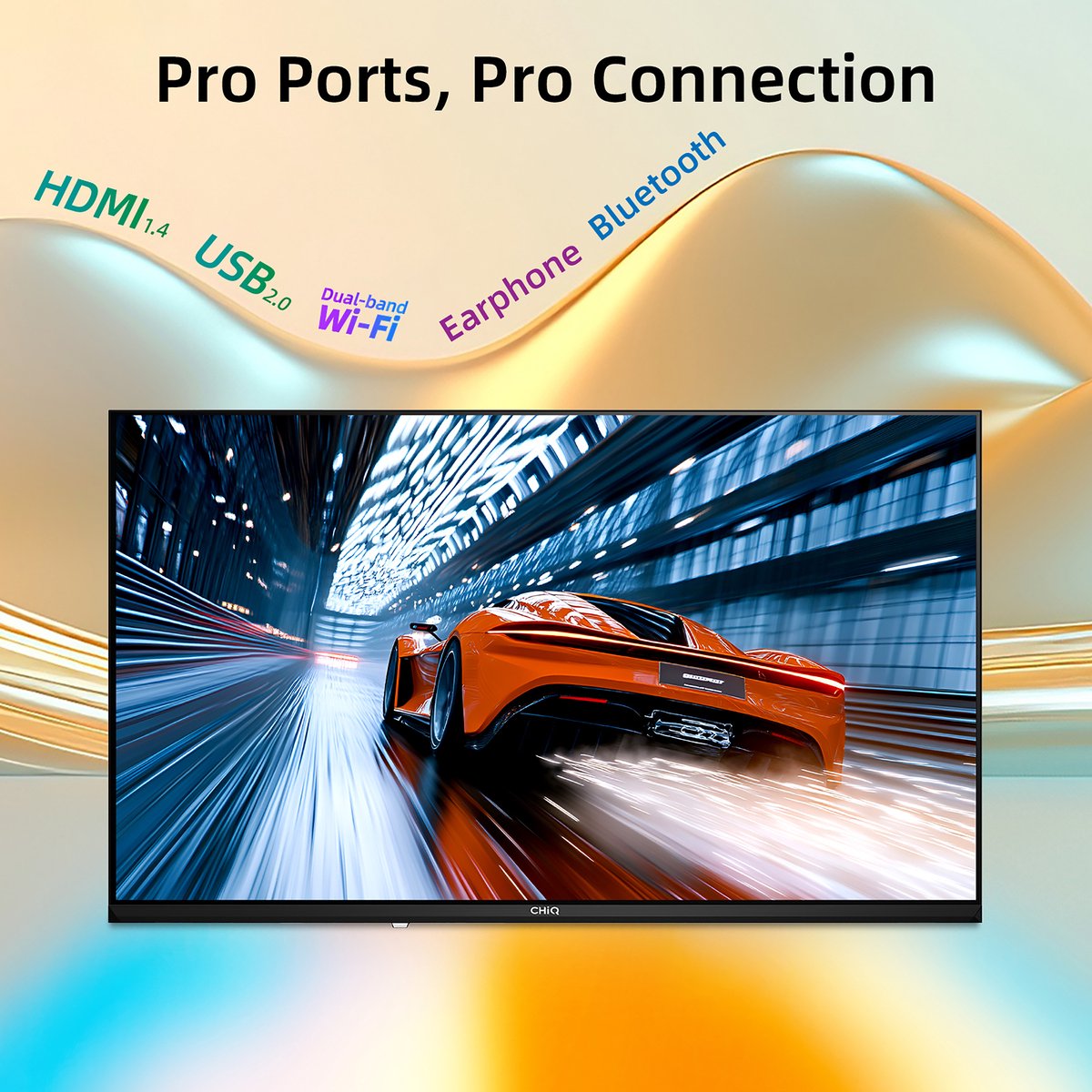 CHiQ L32FM10V - Smart TV 32 Inch - Full HD - Metalen Randloos - Google Assistant - Dolby Audio - HDMI - 2025 Nieuw