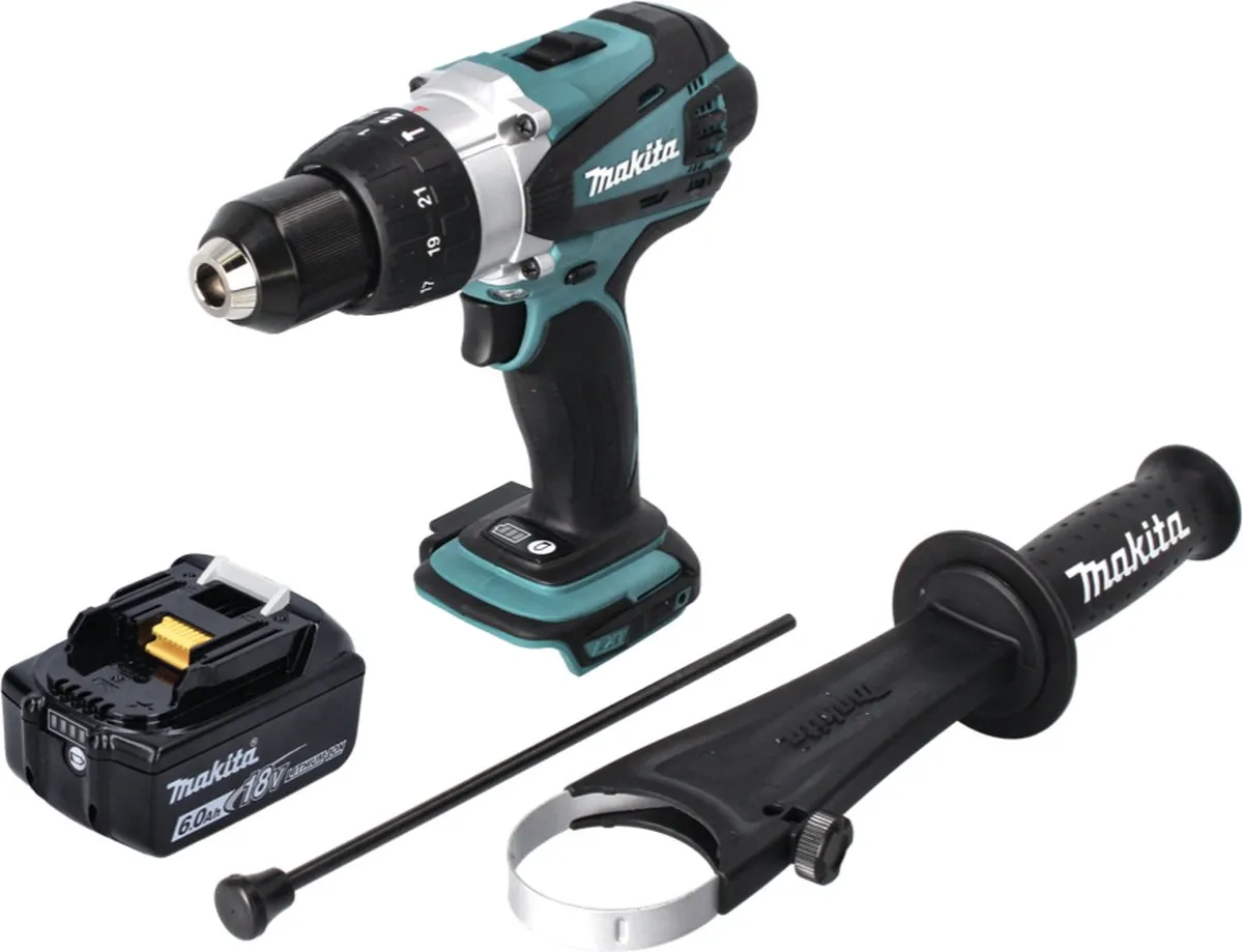 Makita DHP 458 G1 Klopboormachine 18V - 91Nm - 6,0Ah - afbeelding 2 van 5