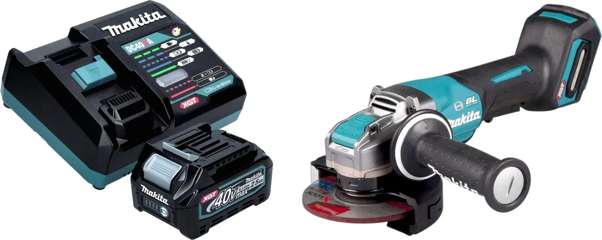 Makita GA047GD101 Accu Haakse Slijper 40V Max 125mm X-LOCK Brushless