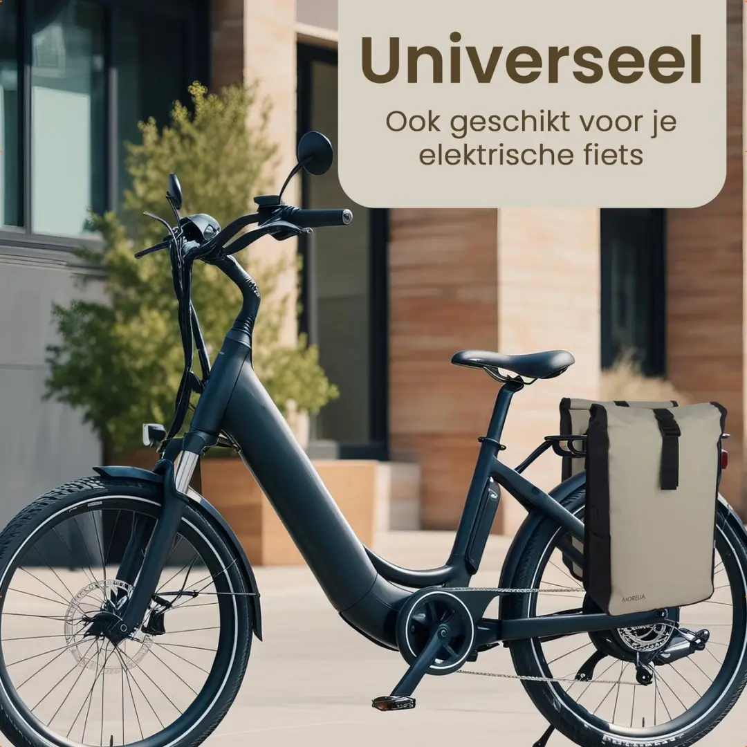 Morelia Fietstas 44L - Dubbel - Waterdicht - Beige