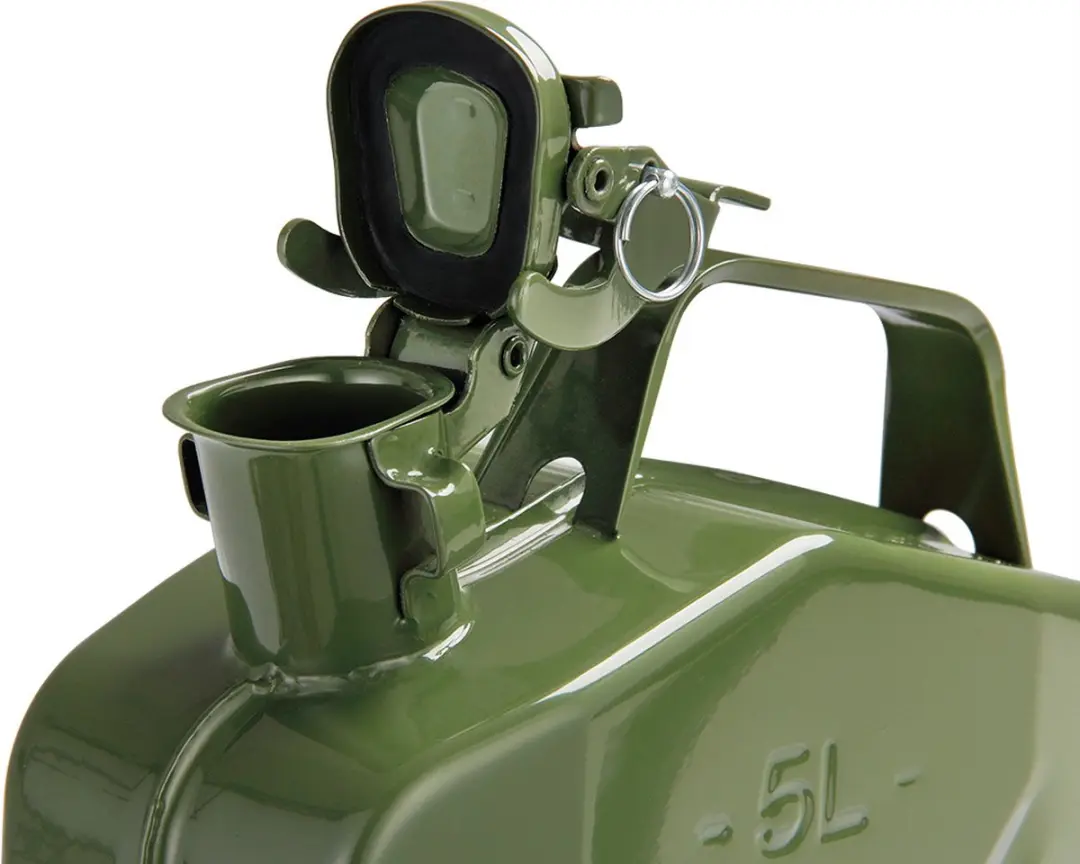 Monzana Metalen Jerrycan 5L - Set van 3 inclusief schenker - Groen