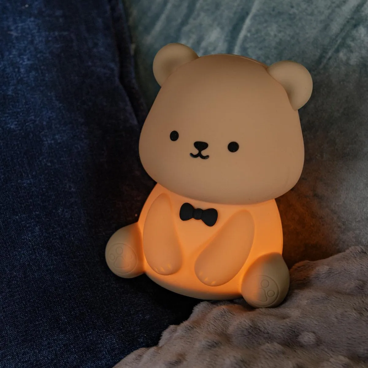 Lucide Pincha Bear Oplaadbare Tafellamp - RGB 0,5W - Bruin