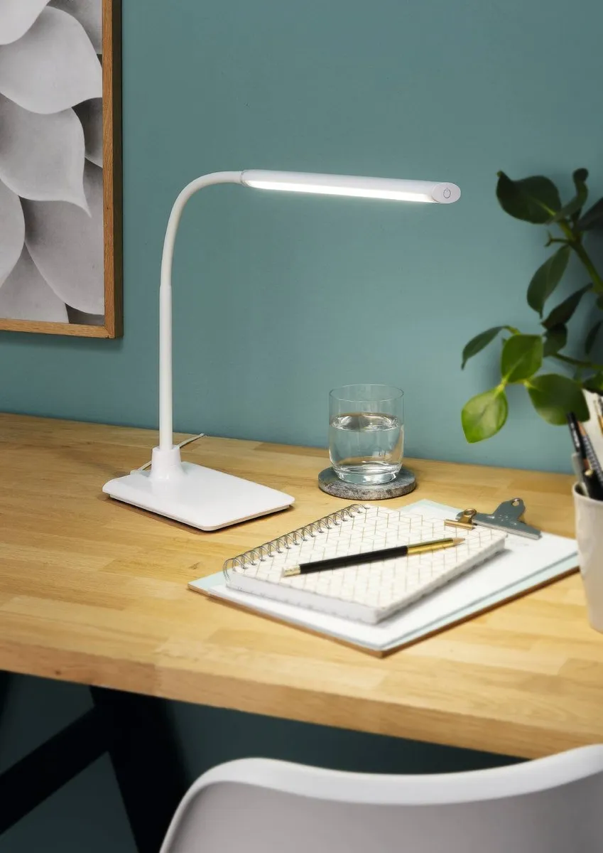 Eglo Laroa LED Tafellamp 48cm - Wit - Dimbaar & Kantelbaar - afbeelding 6 van 6