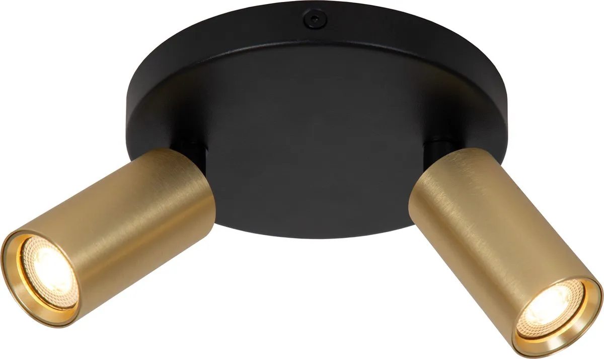 Lucide Ritmo Plafondspot Ø15cm Mat Goud - 2xGU10