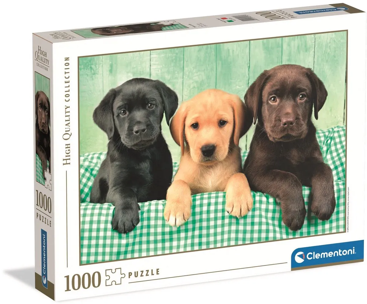 Clementoni Puzzel 1000 Stuks Drie Labradors - Multikleur
