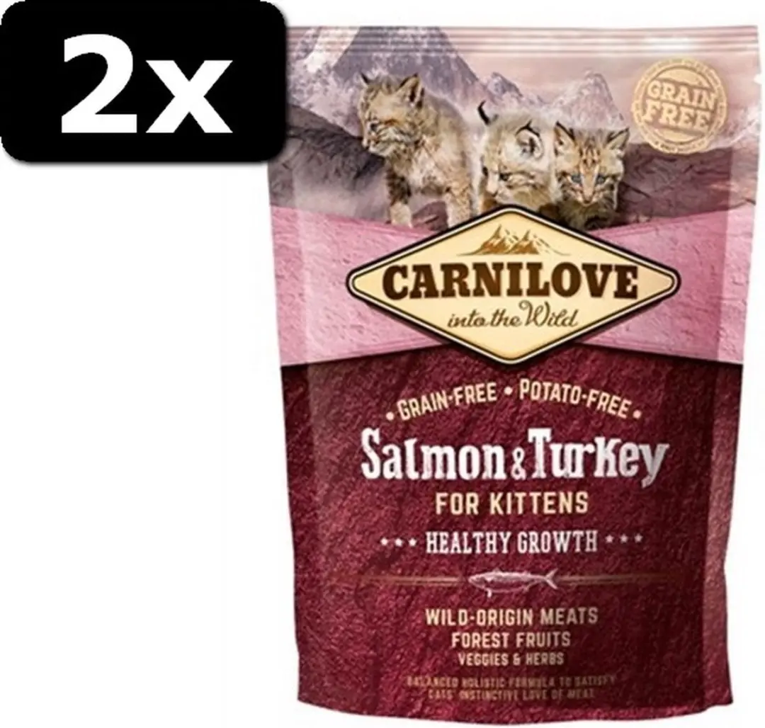 Carnilove Salm/Turk Kittenvoer 400g - 2 Stuks