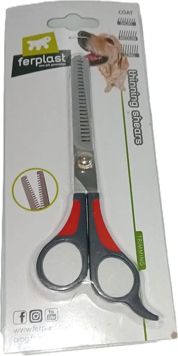 Ferplast Uitdunschaar Hondenvacht 16.2x6.5cm - Rood/Zwart