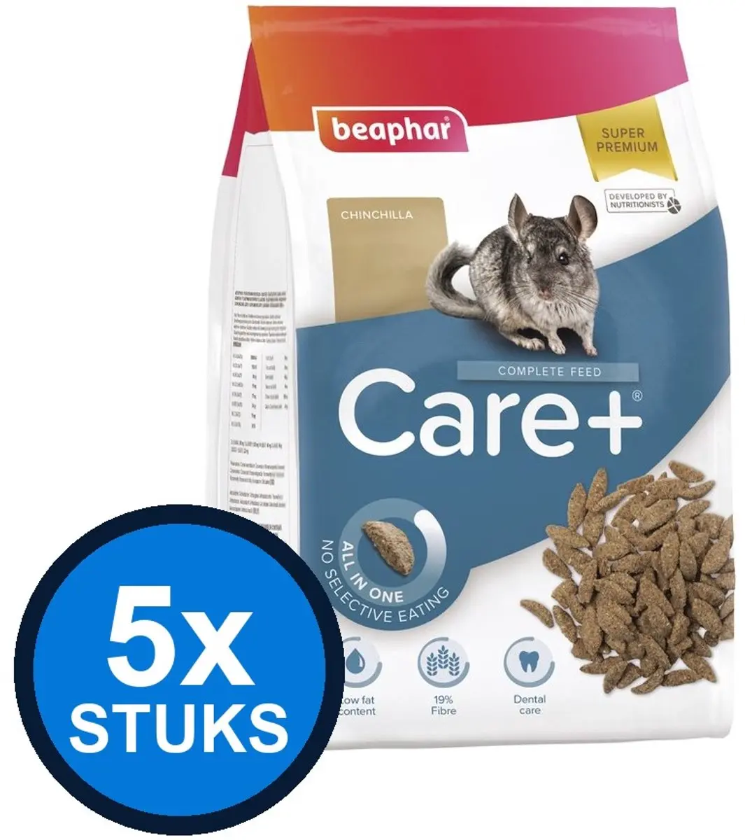 Beaphar Care+ Chinchillavoer 1,5kg
