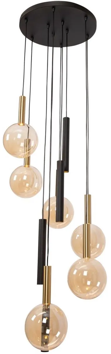 Lucide Josiane Hanglamp Ø55cm 6xG9 - Zwart