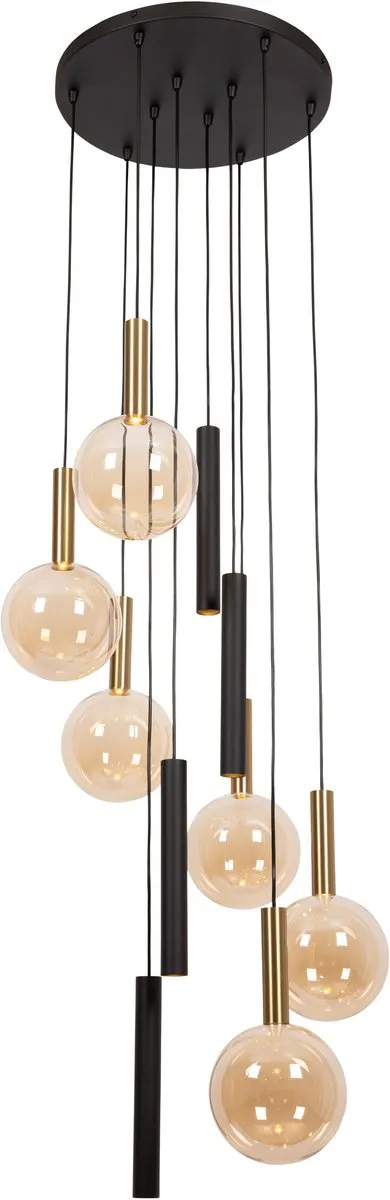 Lucide Josiane Hanglamp Ø55cm 6xG9 - Zwart