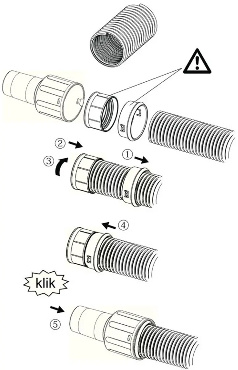 Starmix Slangaansluiting 35mm 447186 - Zwart/Rood