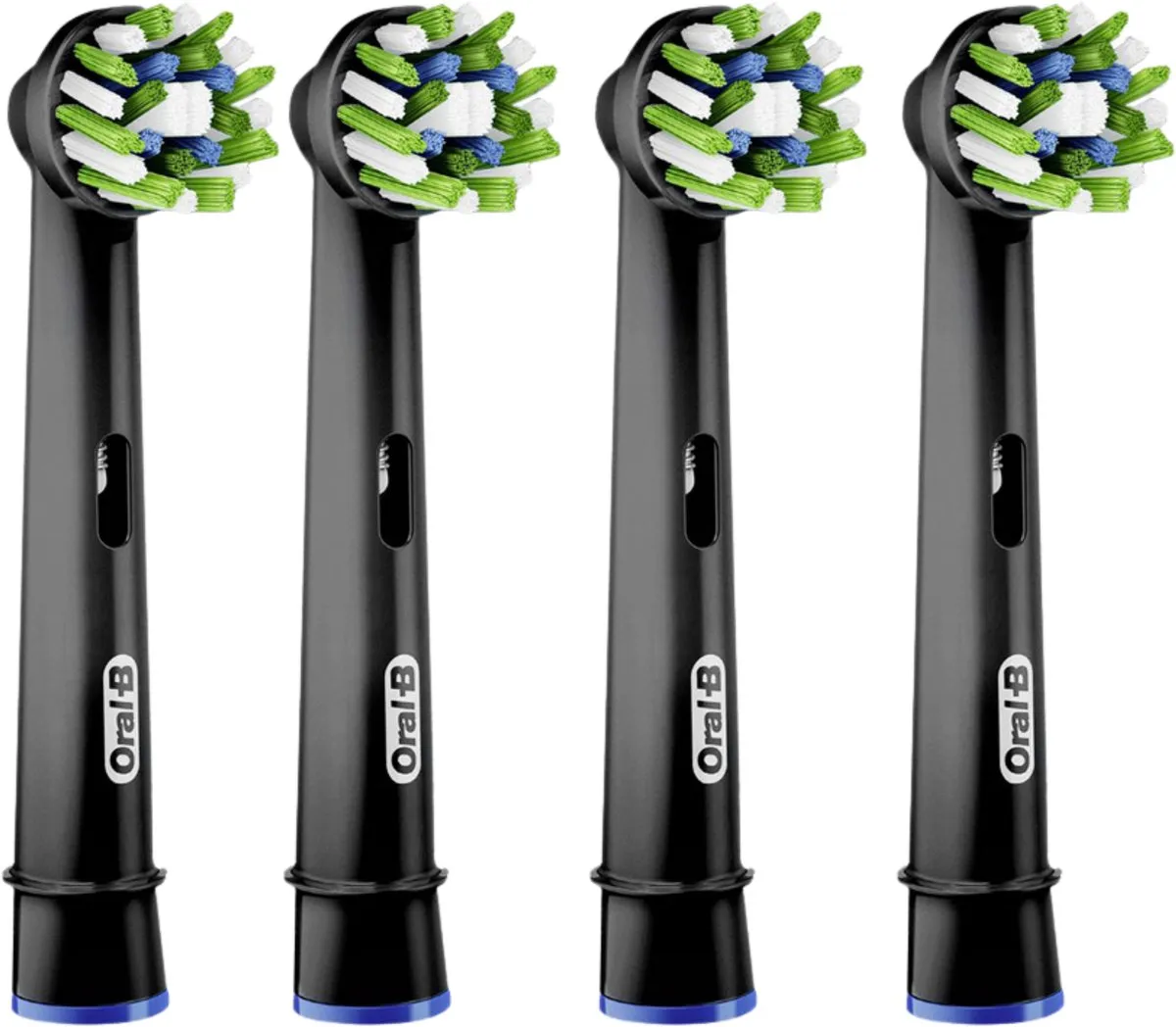 Oral-B CrossAction Opzetborstels EB50BRX/4 - 4 Stuks - Zwart