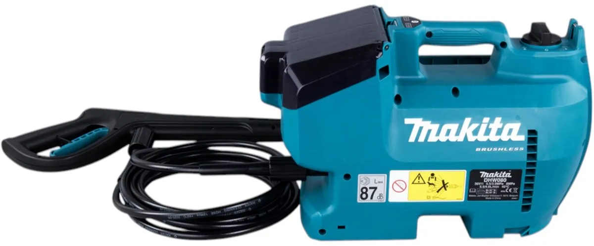 Makita DHW 080 G2K Hogedrukreiniger 36V - 80 bar 380l/u - 2x 6.0Ah Accu