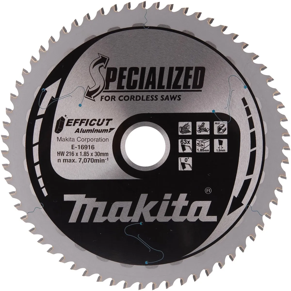 Makita E-16916 Cirkelzaagblad Aluminium 216mm