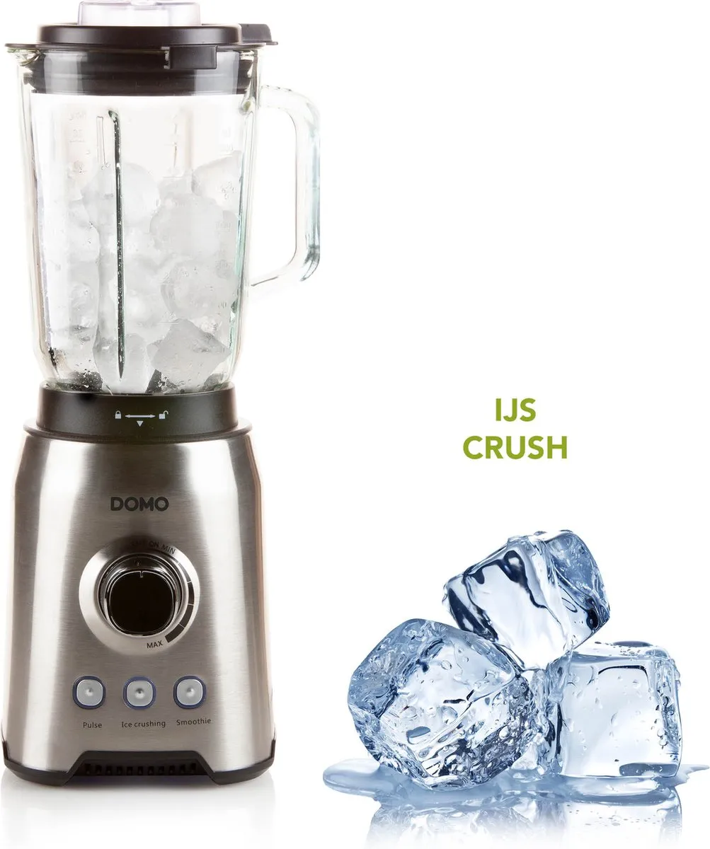 Domo DO710BL Blender 1000W - 1,5L Glazen Kan
