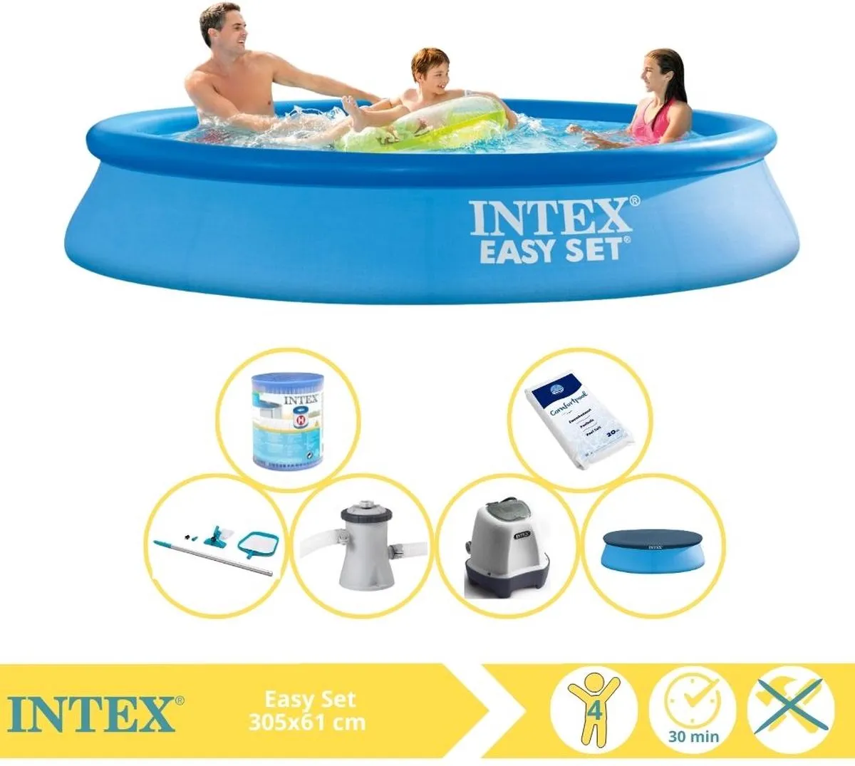 Intex Easy Set 28116NP Opblaaszwembad 305x61cm