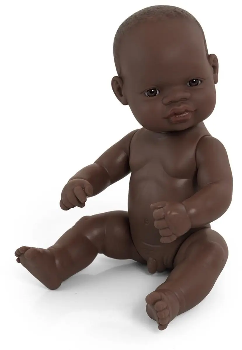 Miniland ML Poppen Babypop Afrikaanse Jongen 32cm - Multicolor