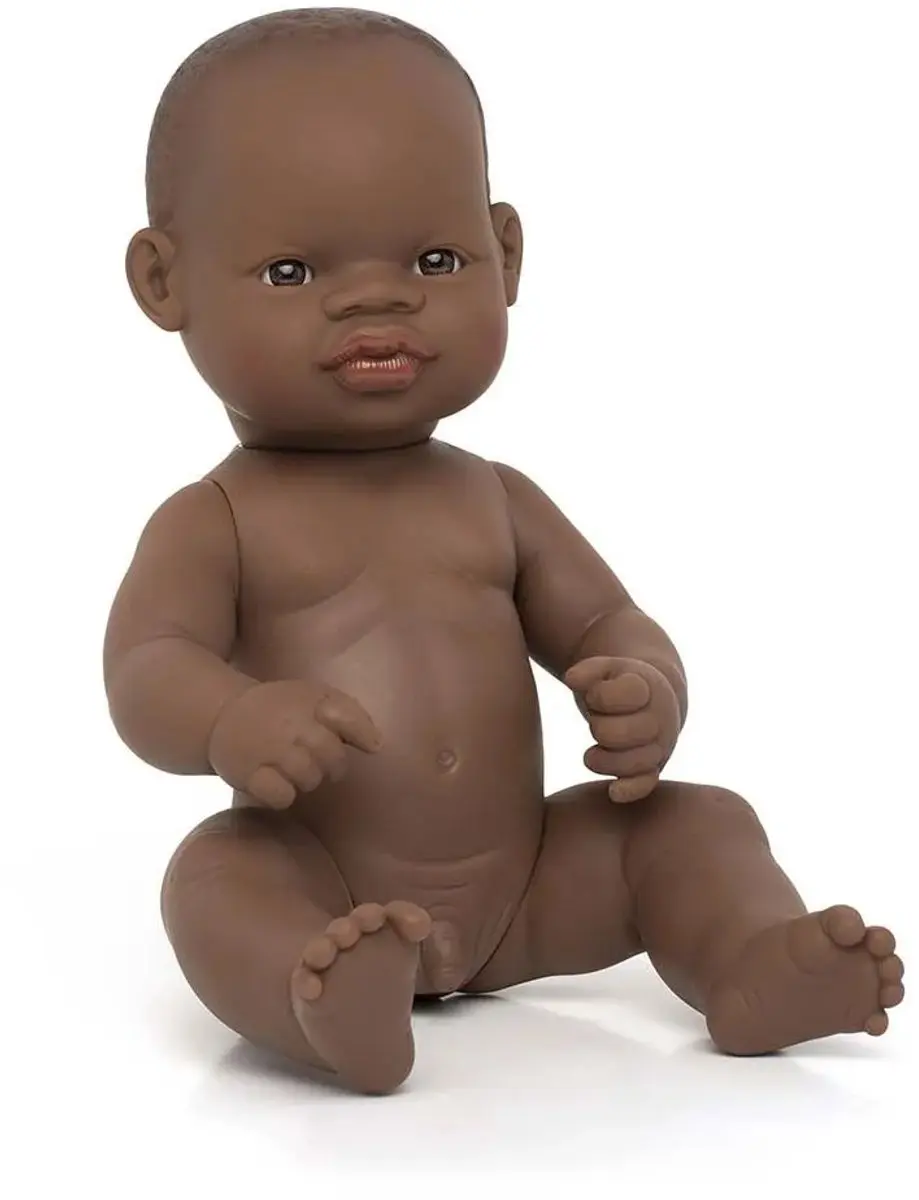 Miniland ML Poppen Babypop Afrikaanse Jongen 32cm - Multicolor