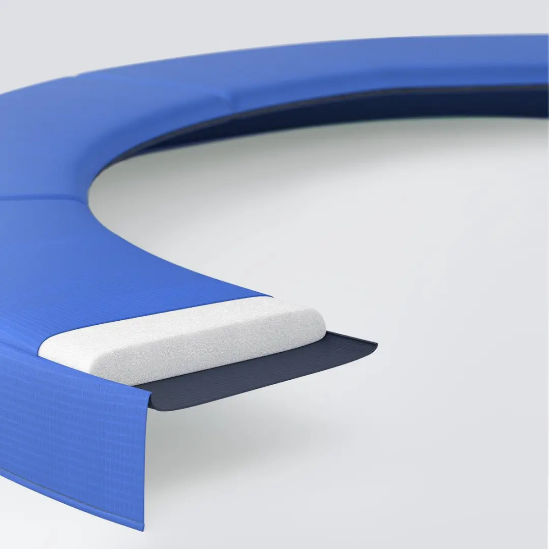 Songmics Trampoline 305cm Rond - Zwart-Blauw - Met Veiligheidsnet