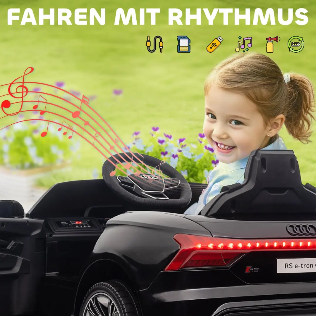 Homcom Kinderauto met afstandsbediening 370-220V90 - Zwart
