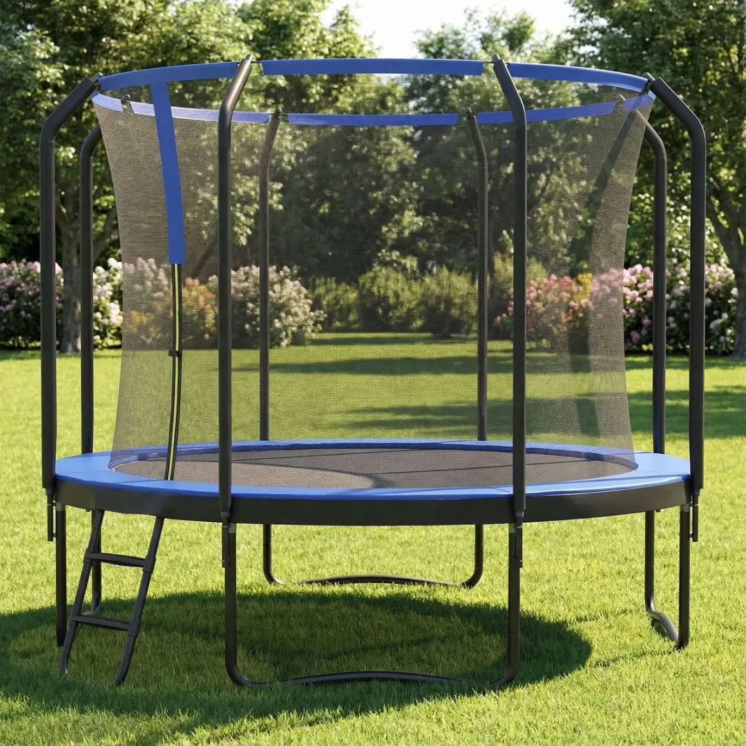 Songmics Trampoline met Veiligheidsnet - Zwart/Blauw