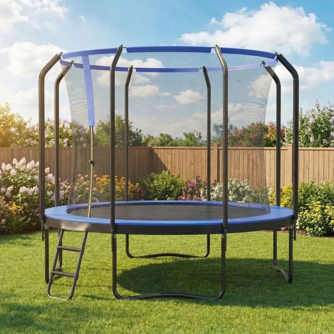Songmics Trampoline met Veiligheidsnet - Zwart/Blauw