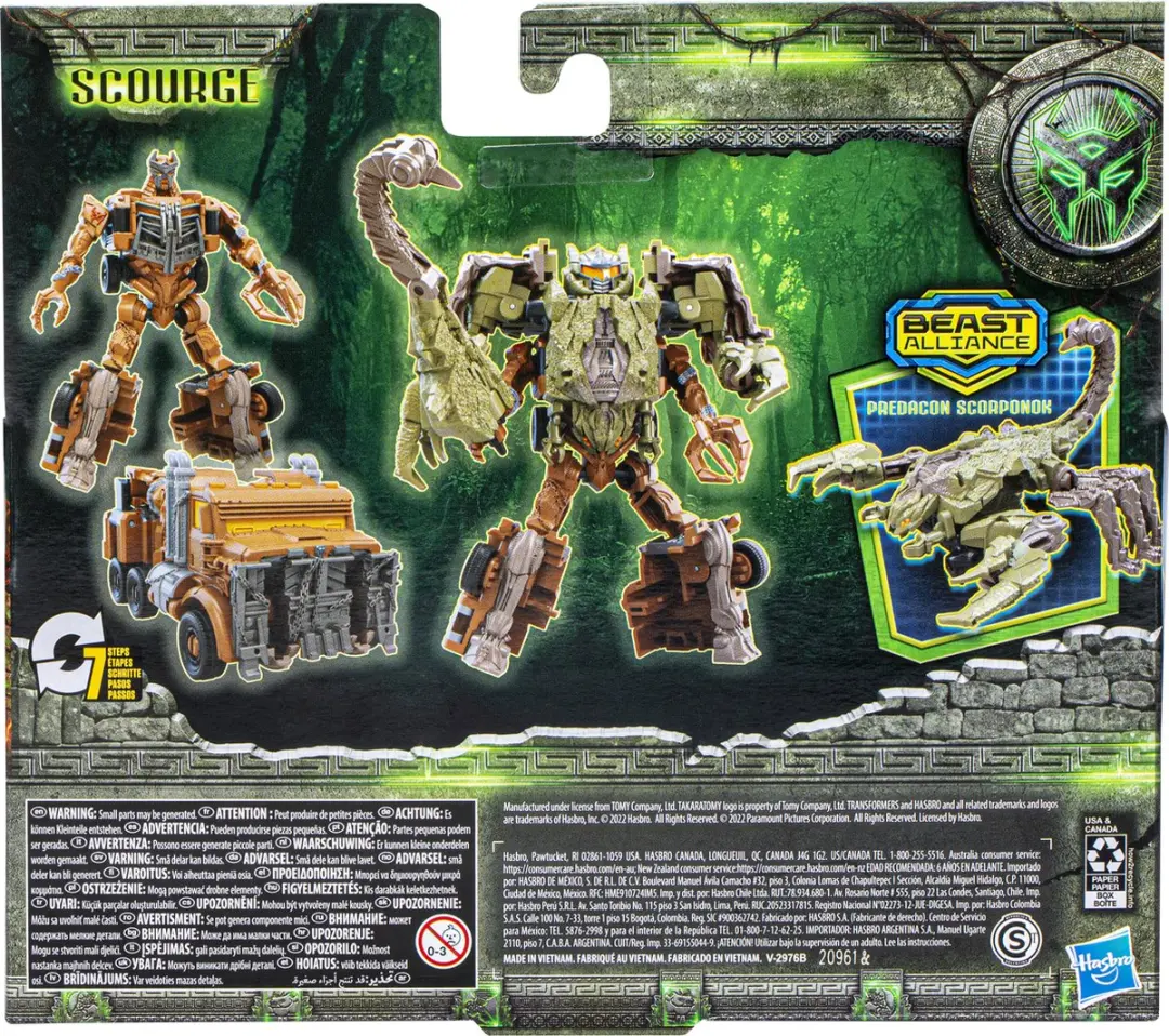 Transformers Movie Beast Alliance Scourge F7189 Actiefiguur - Multikleur
