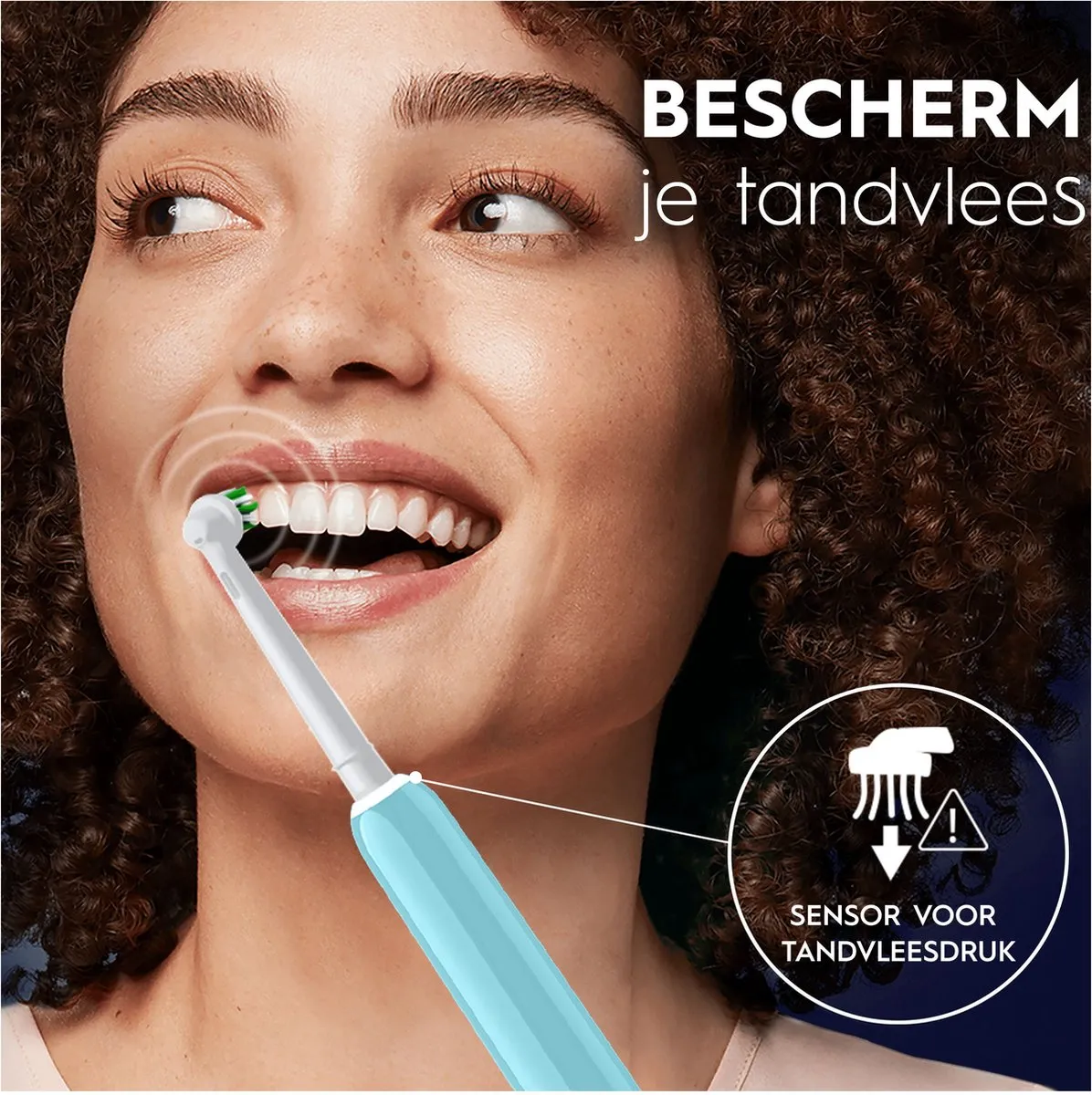 Oral-B Pro Series 1 PRO1CRSDUO Elektrische Tandenborstel - 2 Stuks - Zwart/Blauw