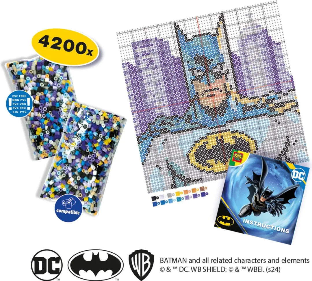 SES Creative Beedz Art DC Batman Strijkkralen - 4200 Stuks