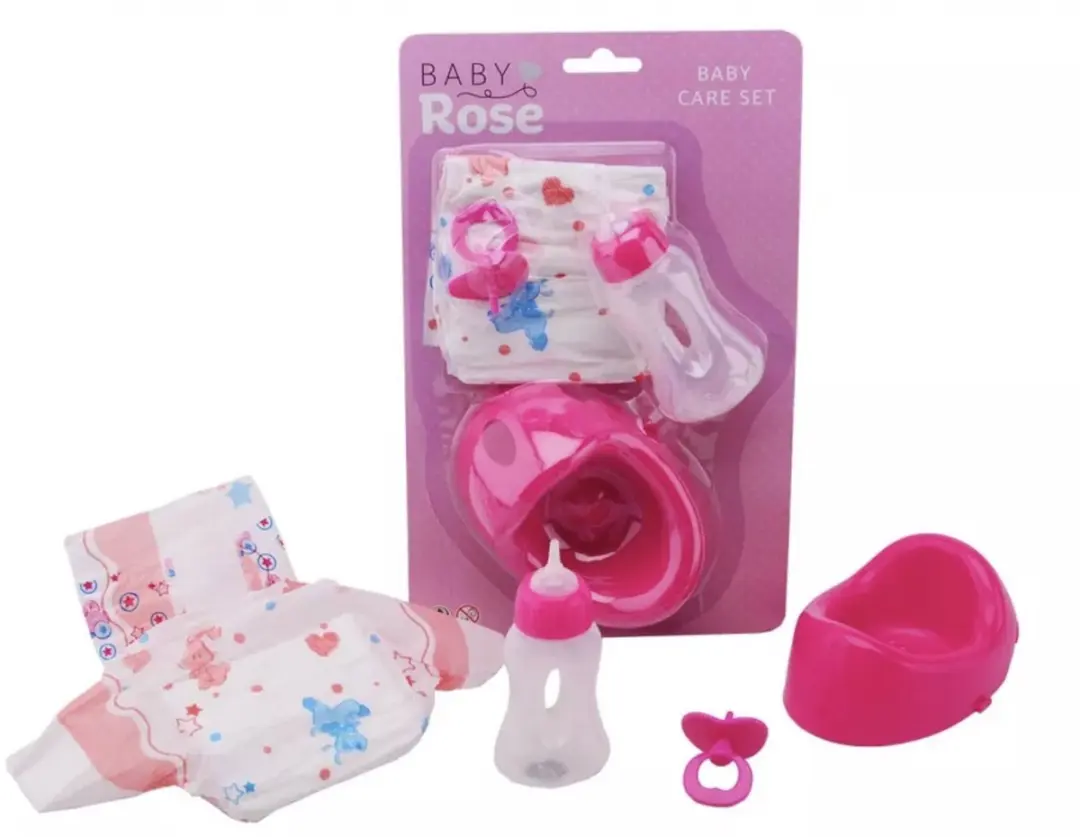 John Toys Baby Rose 4-delige Verzorgset