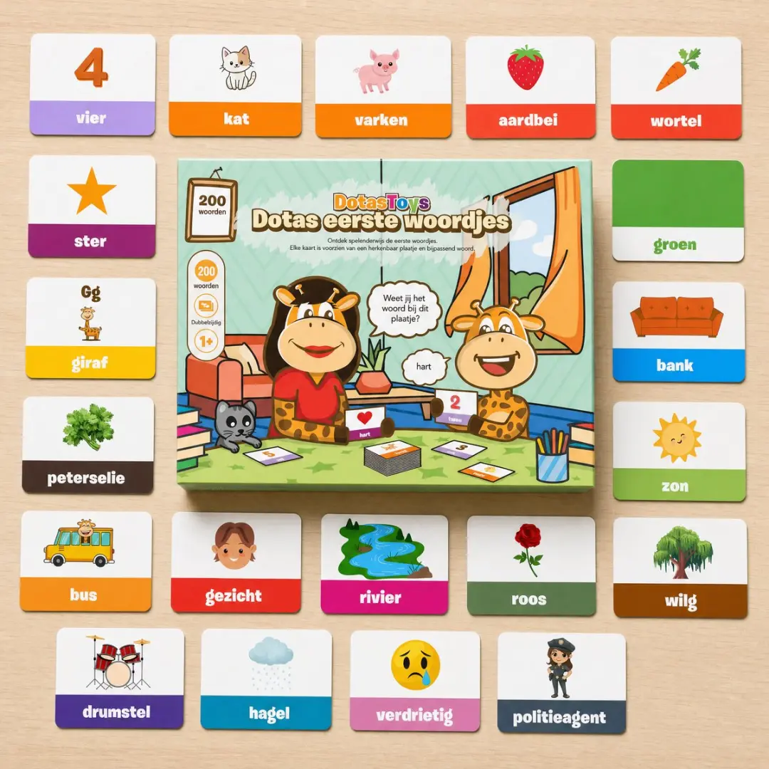 Dotastoys Flashcards Eerste Woordjes - 200 Stuks