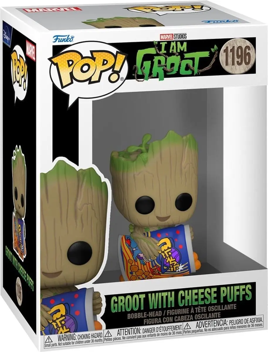 Funko POP! Marvel Studios Groot met Cheese Puffs #1196