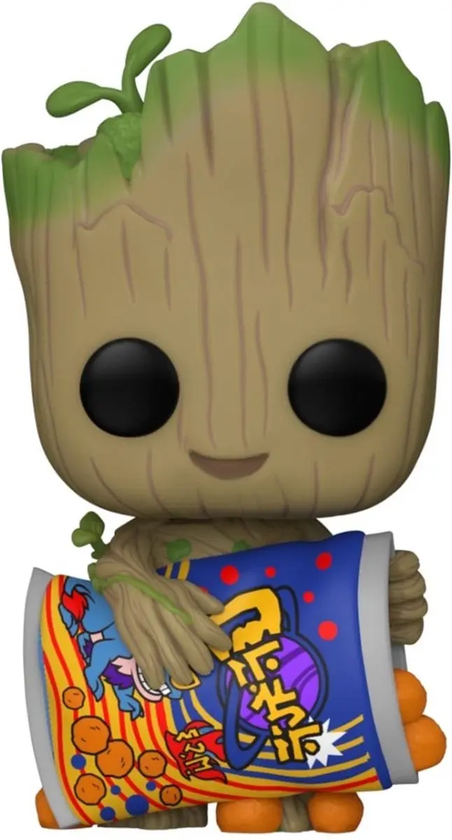Funko POP! Marvel Studios Groot met Cheese Puffs #1196 - Multicolor