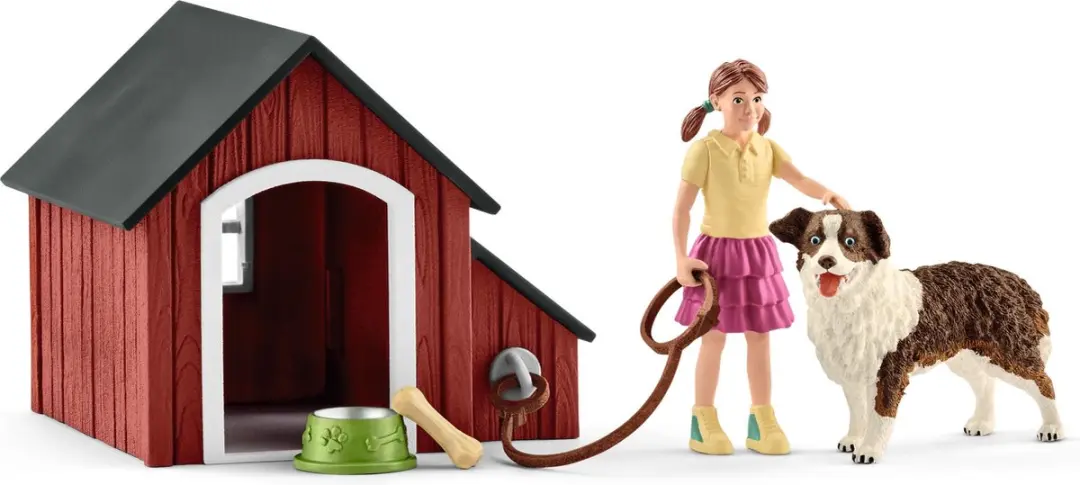 Schleich Farm World Hondenhok 42376 - Speelfigurenset - 5 Onderdelen