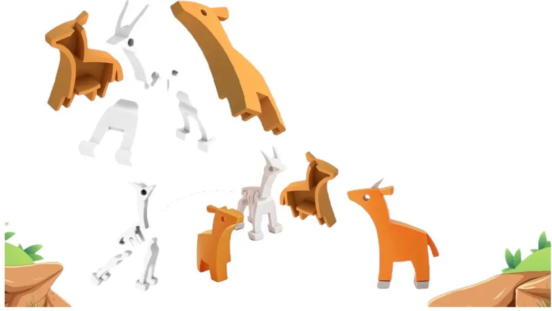 HalfToys Savanne Impala 3D Puzzel - HA002 - Oranje