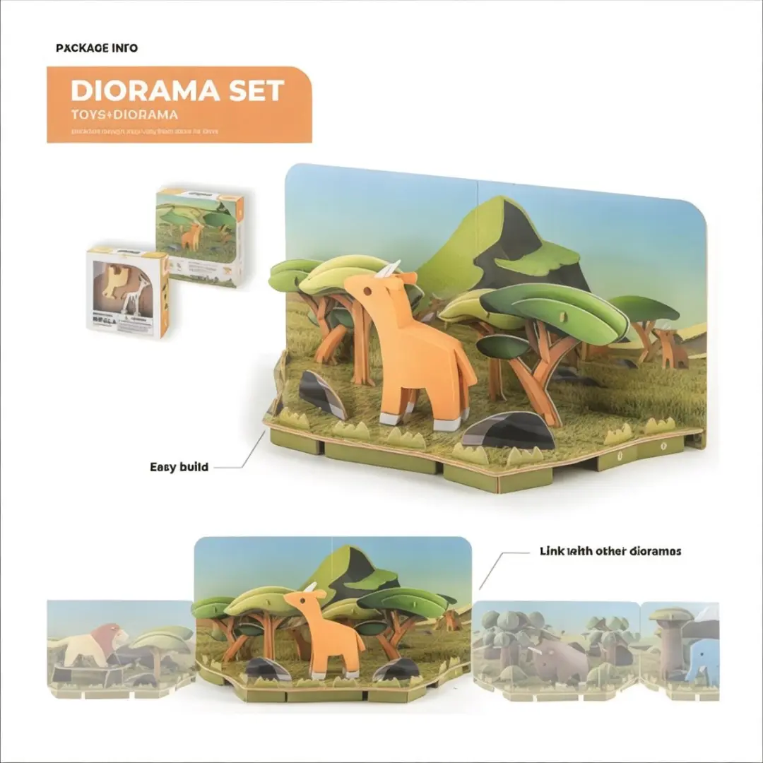 HalfToys Savanne Impala 3D Puzzel - HA002 - Oranje - afbeelding 6 van 6