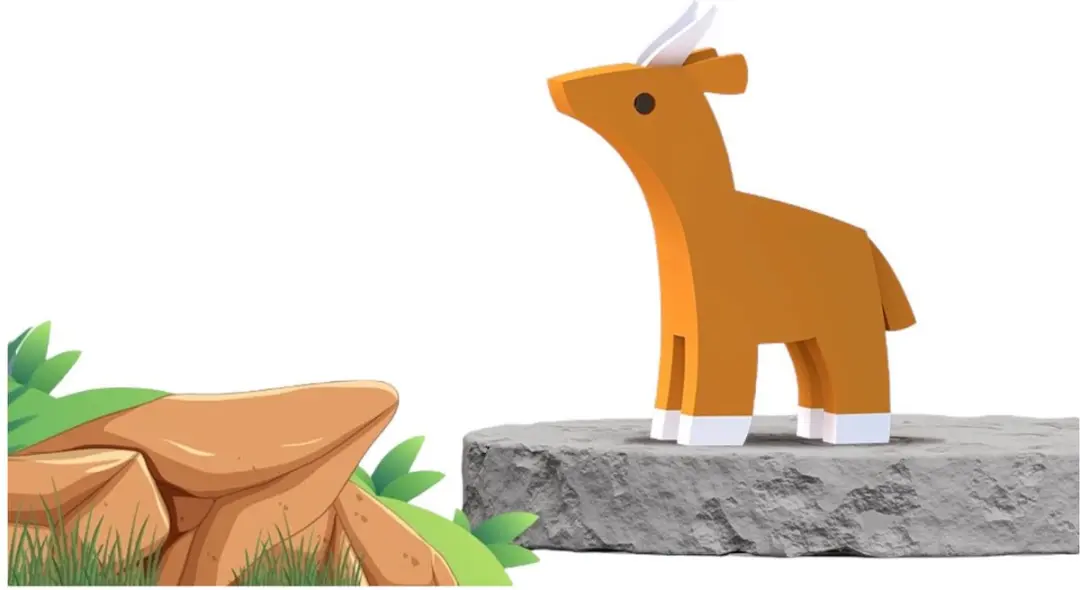 HalfToys Savanne Impala 3D Puzzel - HA002 - Oranje