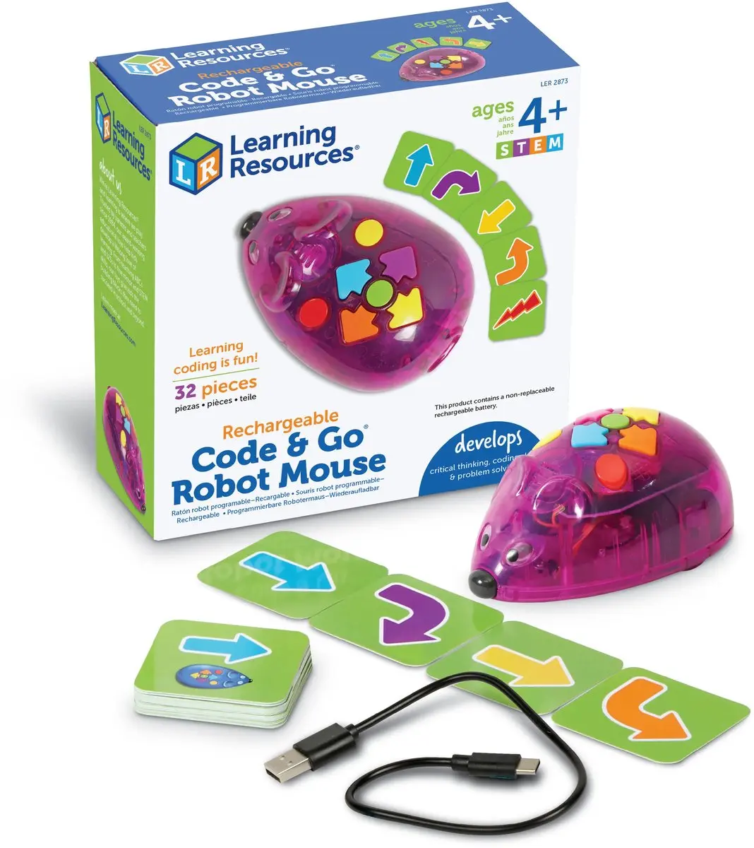Learning Resources Code & Go Robotmuis LER2783 - Oplaadbaar
