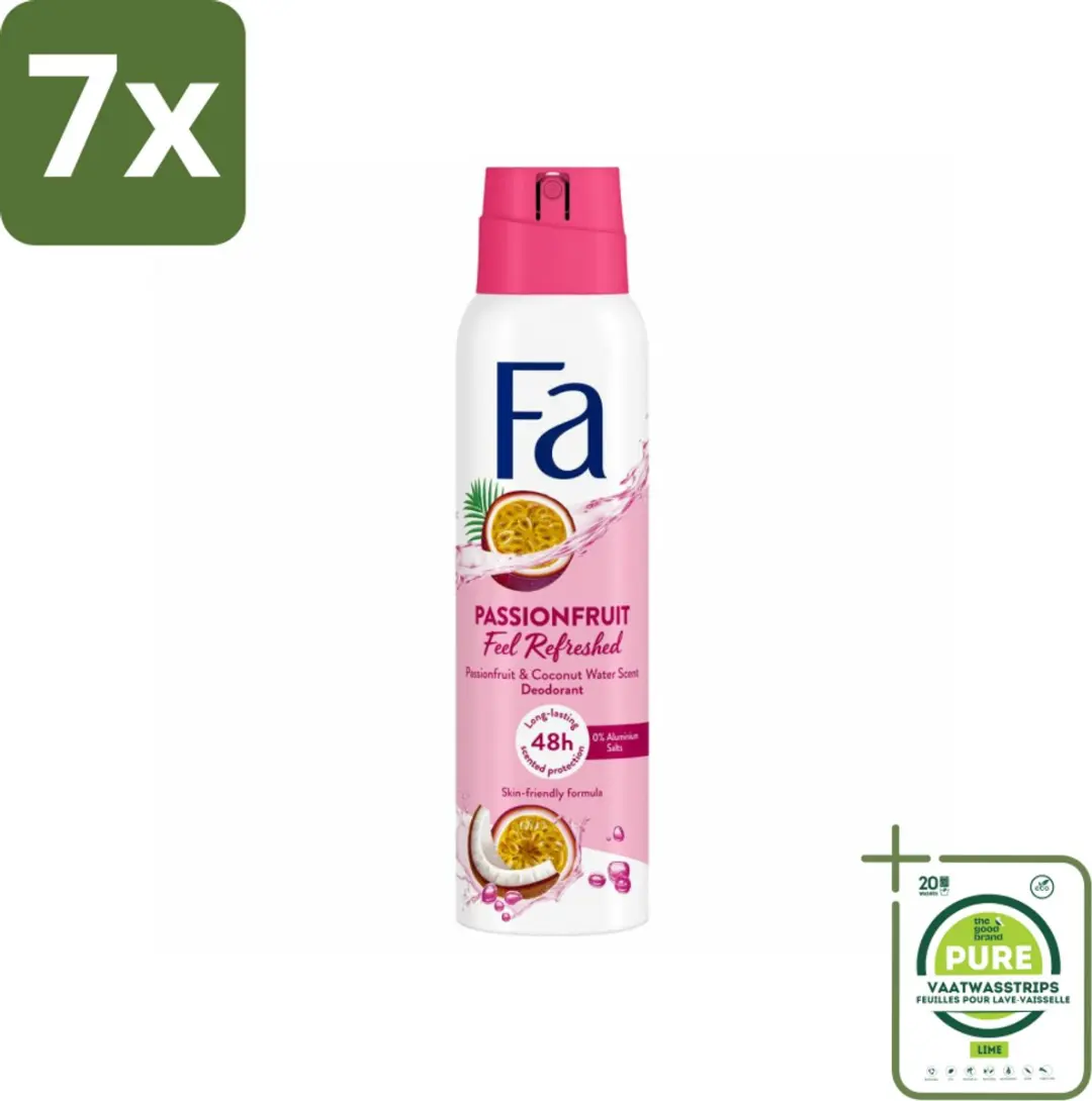 Fa Deodorant Spray Passion Fruit 1050ml - 7 Stuks