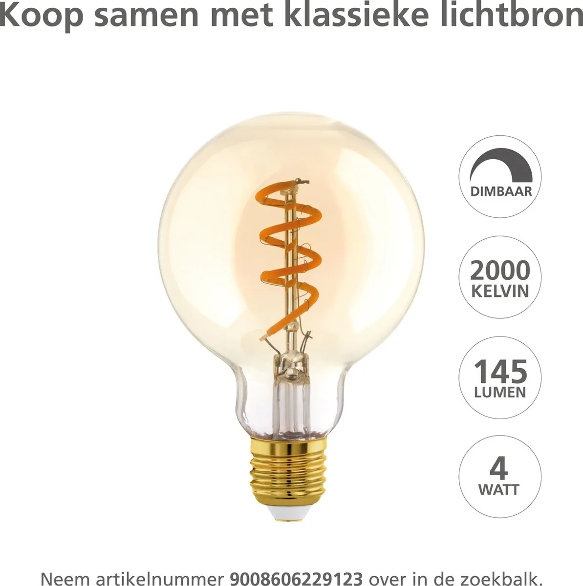 Eglo Sabinar Hanglamp E27 - Staal/Hout Bruin/Zilver