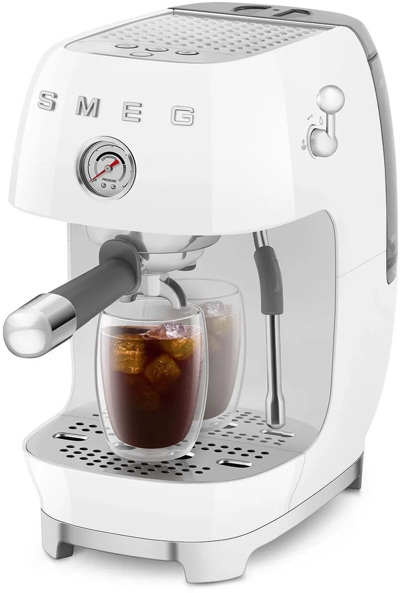 Smeg ECF03WHEU Handmatige Espressomachine - Cold Brew - Wit